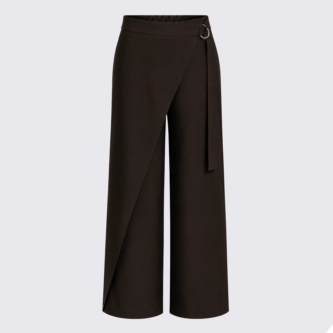 Wrap Overlay Trousers - Brown