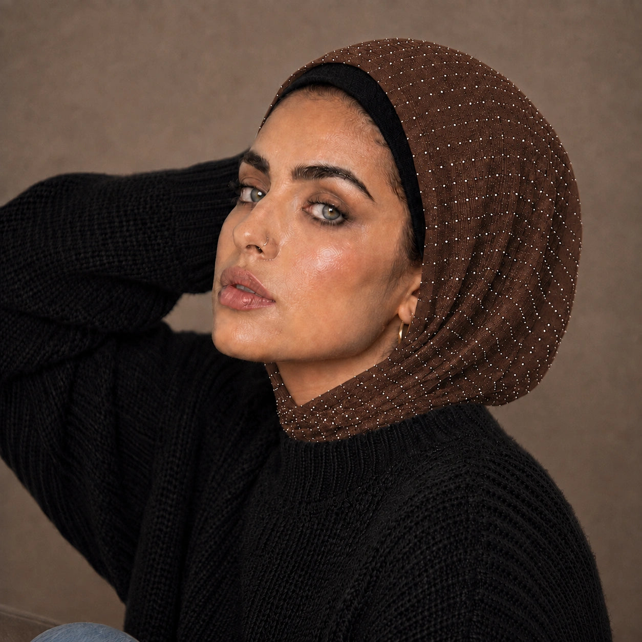 Strass Balaclava – Brown