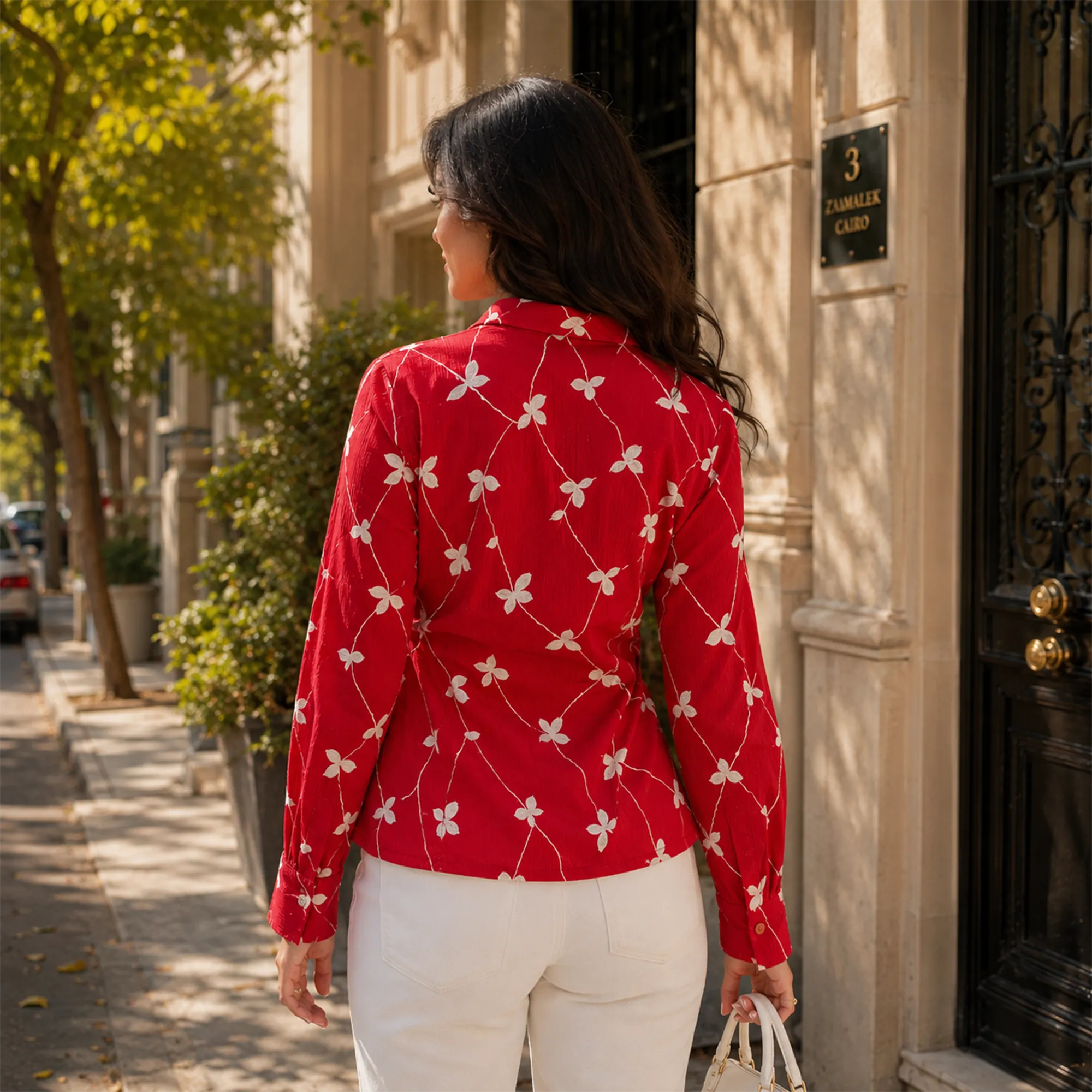 The Red Wrap Blouse