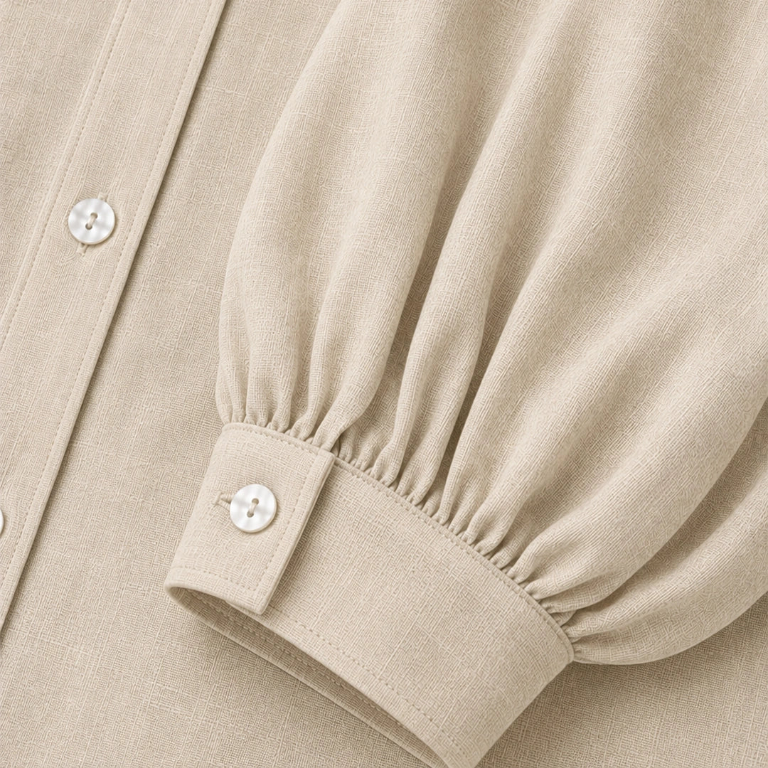 Cropped Boxy Shirt - Beige