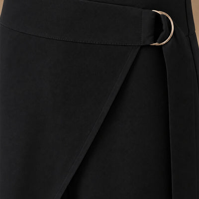 Wrap Overlay Trousers - Black