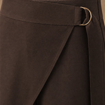 Wrap Overlay Trousers - Brown