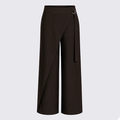 Wrap Overlay Trousers - Brown