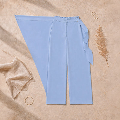Wrap Overlay Trousers - Sky Blue