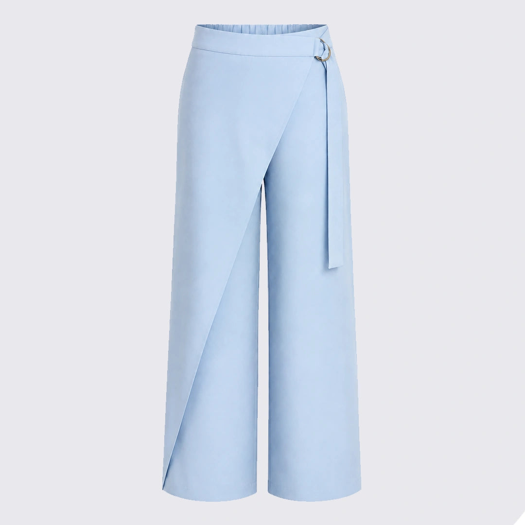 Wrap Overlay Trousers - Sky Blue