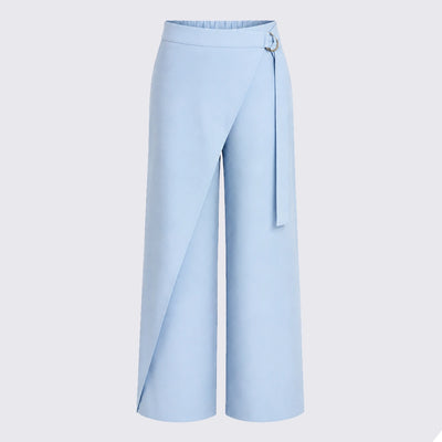 Wrap Overlay Trousers - Sky Blue