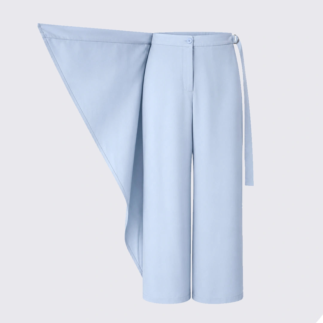 Wrap Overlay Trousers - Sky Blue