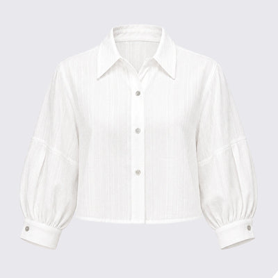 Cropped Boxy Shirt - White