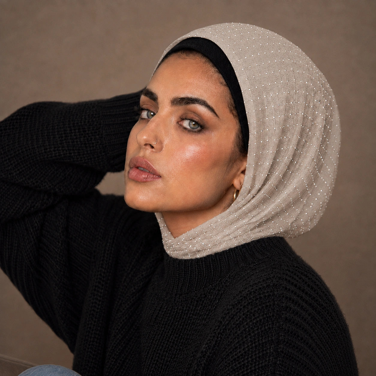 Strass Balaclava – Beige
