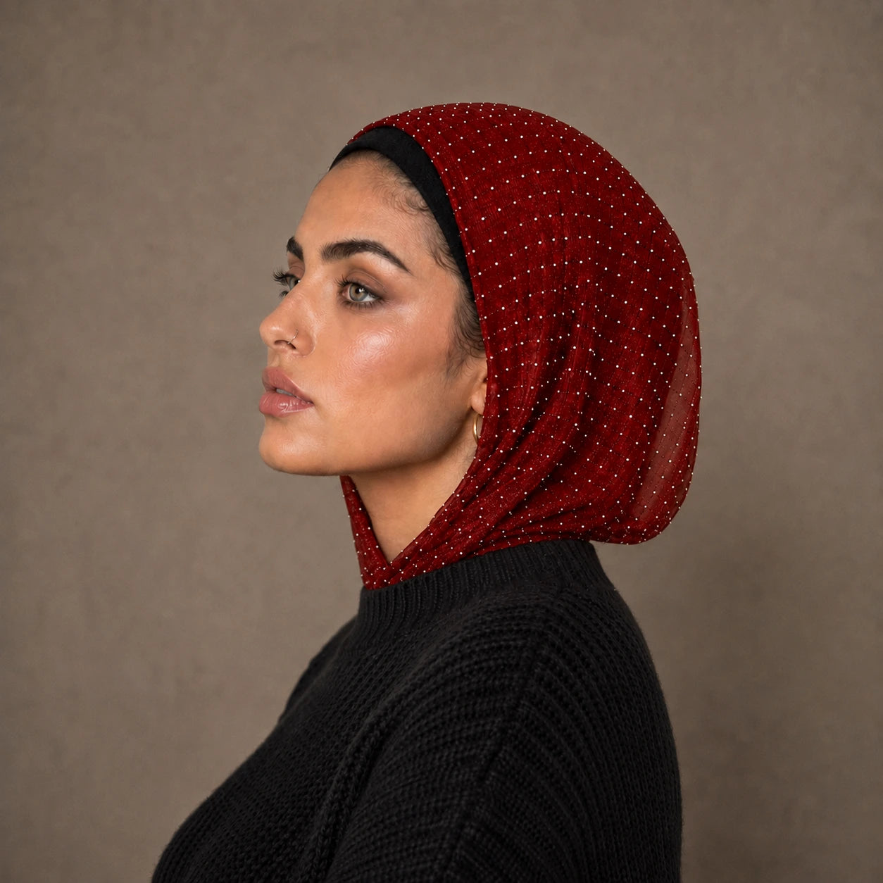 Strass Balaclava – Burgundy