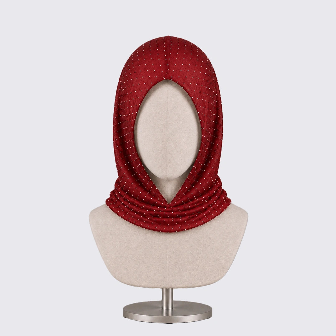 Strass Balaclava – Burgundy