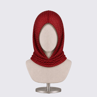 Strass Balaclava – Burgundy
