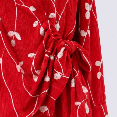 The Red Wrap Blouse