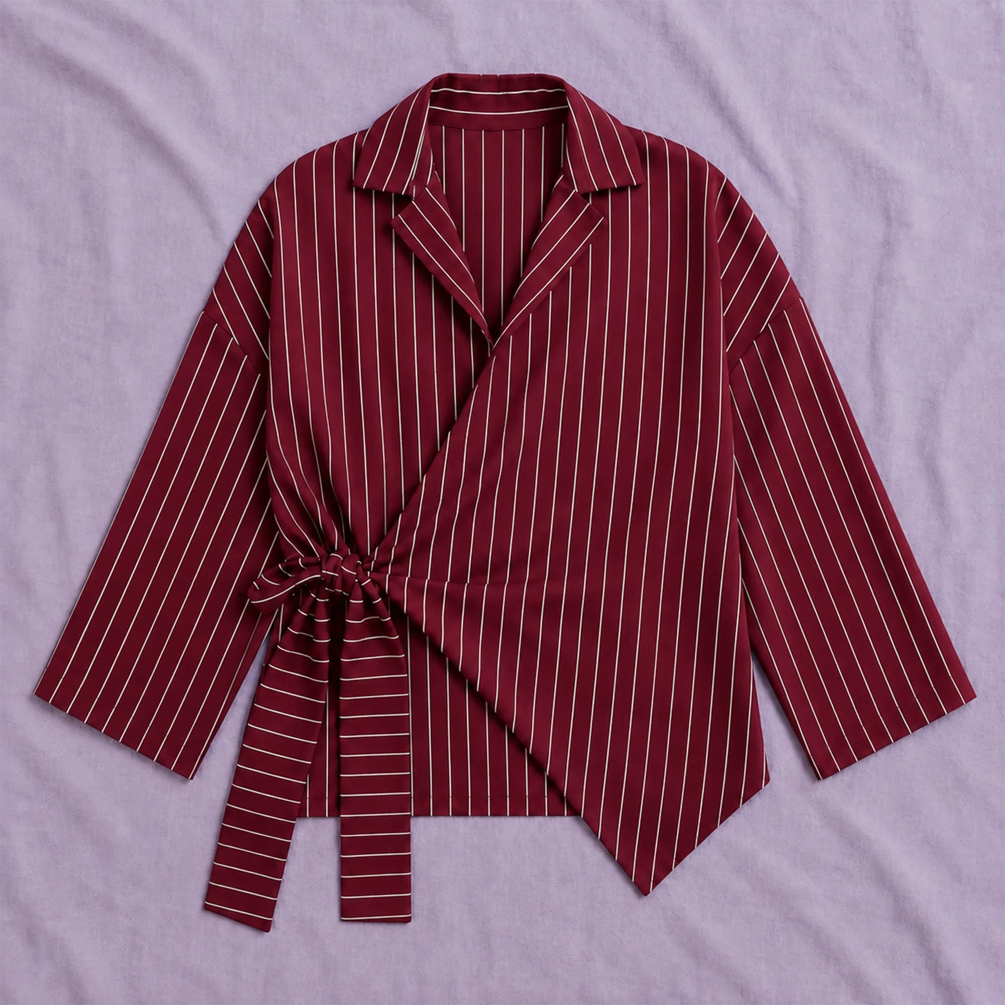 The Striped Wrap Blouse